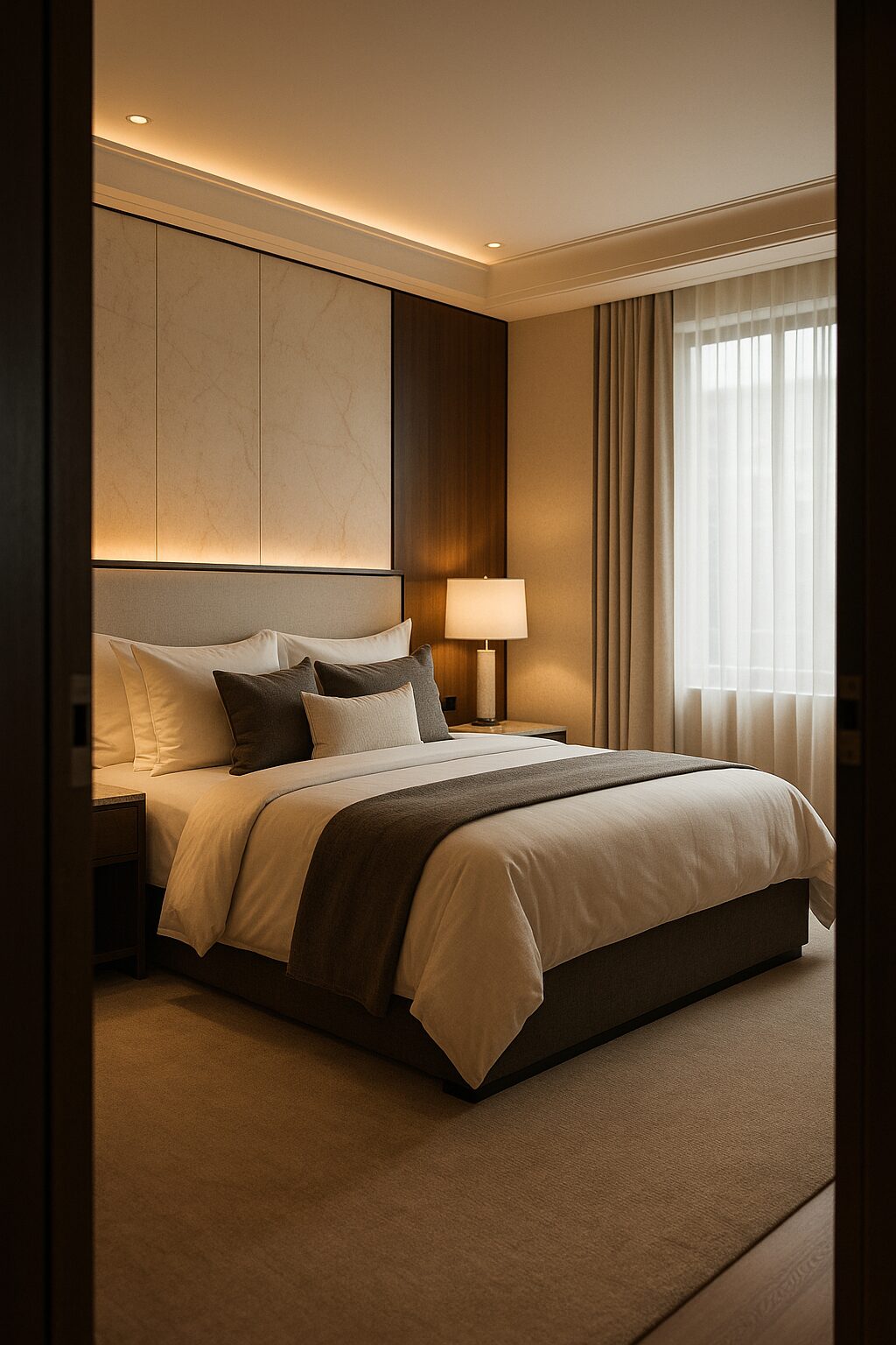 ホテルライクスタイルの寸法・細部（bedroom）