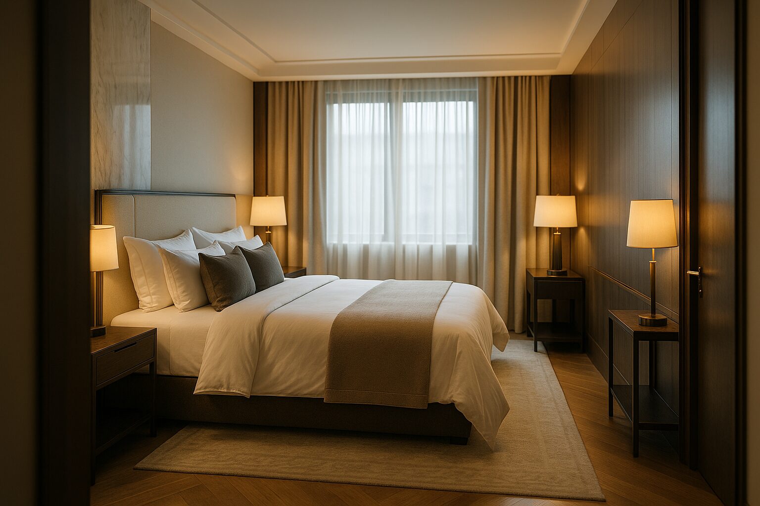 ホテルライクスタイルの配置例（bedroom）