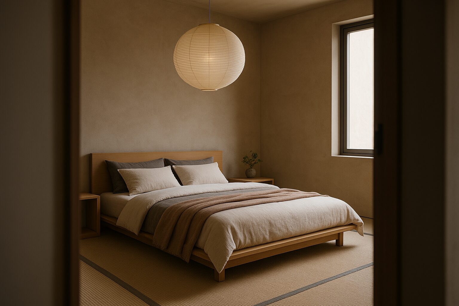 Japandiスタイルの配置例（bedroom）