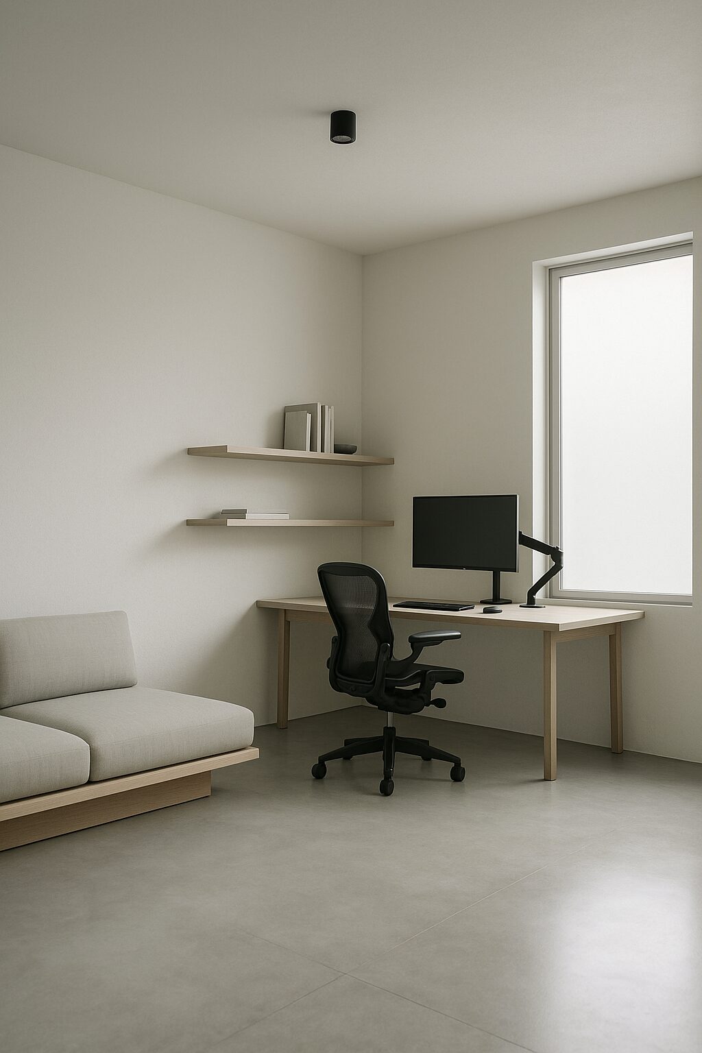 無機質ミニマルスタイルの寸法・細部（workspace）