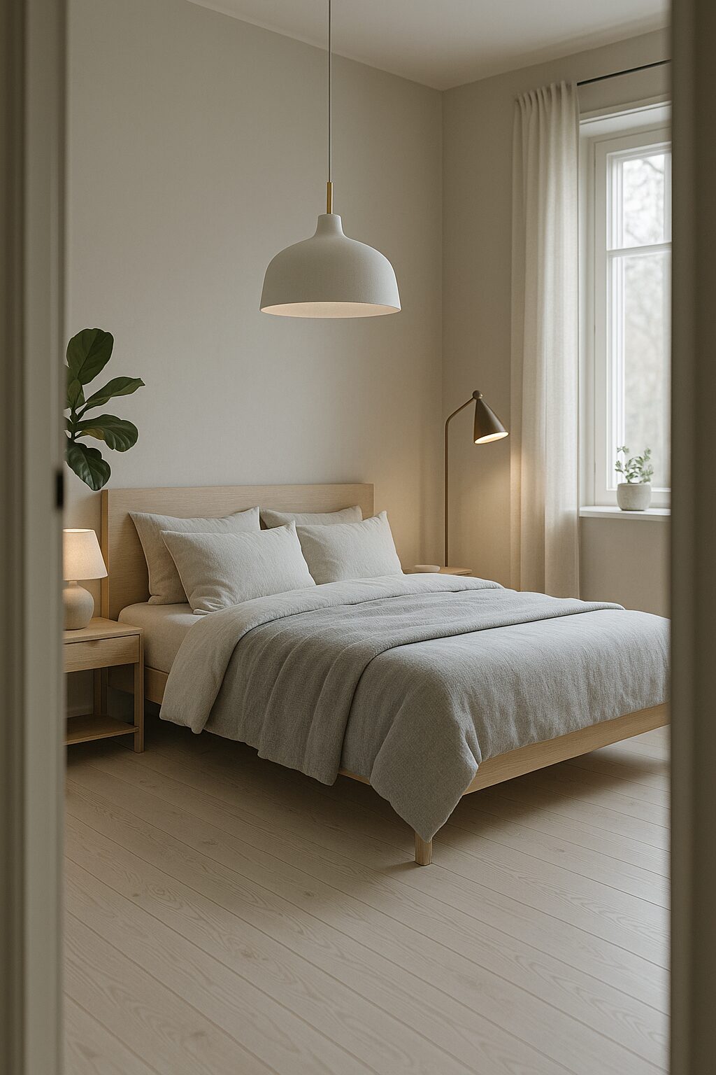 北欧スタイルの寸法・細部（bedroom）