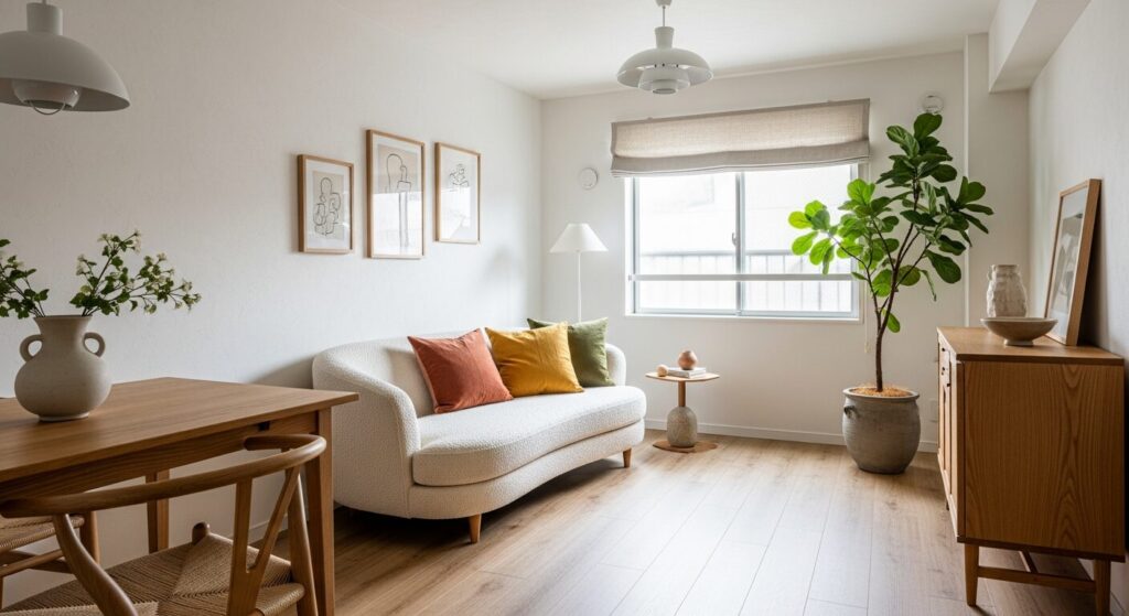 ¥30万円で揃える北欧インテリア例：Carl Hansen Yチェア・無垢材ダイニングテーブル・北欧ブランド照明