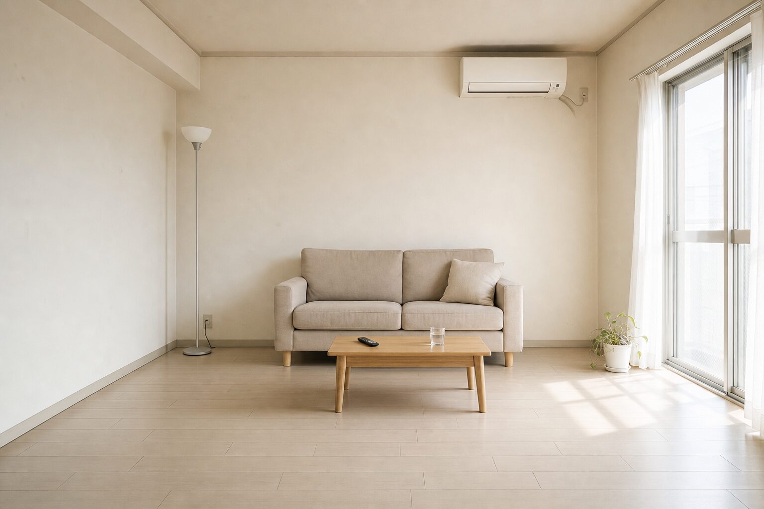 暮らしやすさを起点に整える、簡素な部屋のイメージ