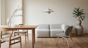 北欧家具ブランド例：Carl Hansen CH24 Yチェア・HAY Mags風モジュラーソファ・Louis Poulsen PH5・Iittala Aalto vase